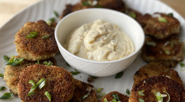 Ham croquettes with mustard sauce